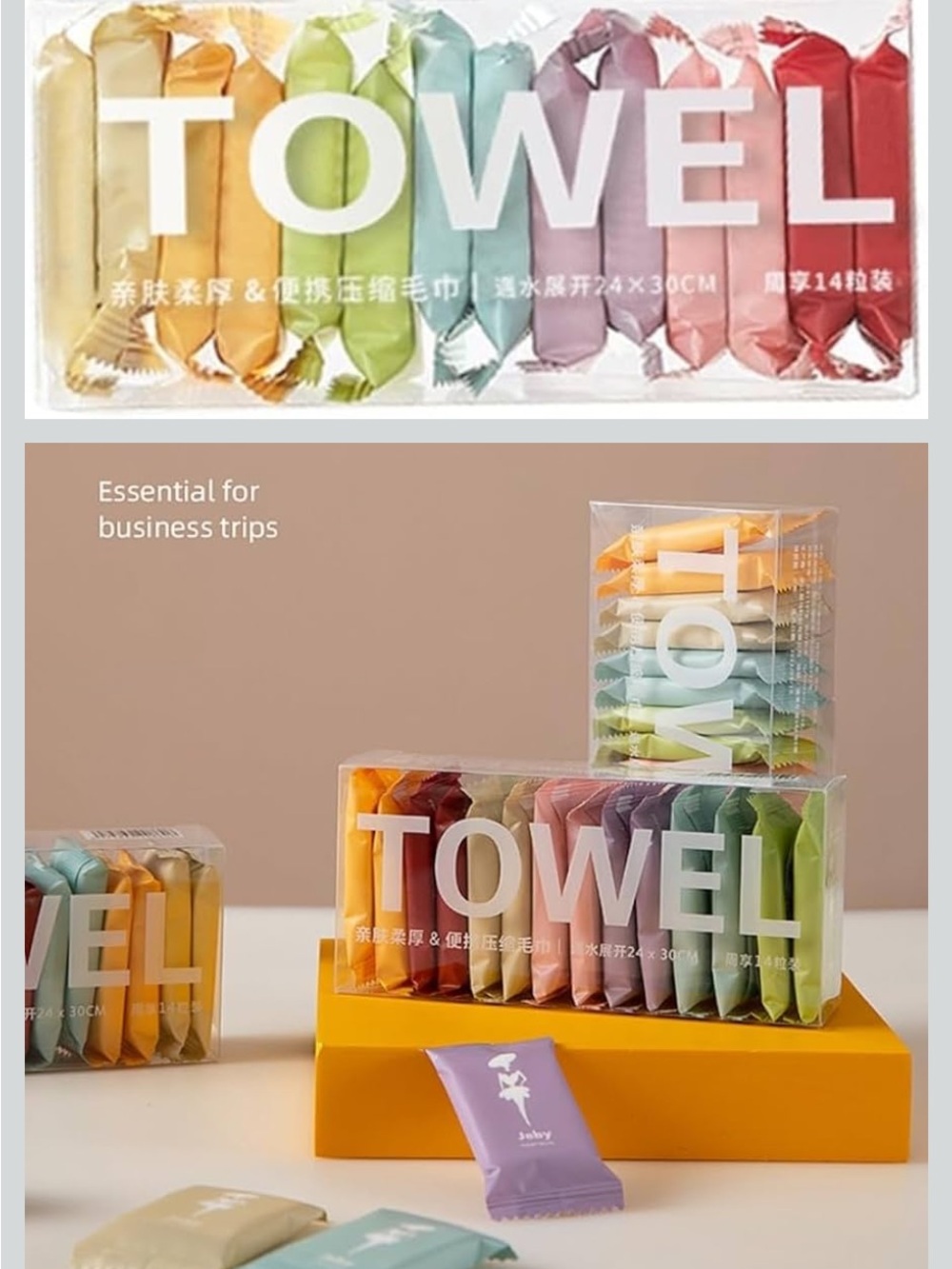 Assorted Color Disposable Towel Pack - Picture 3 of 4